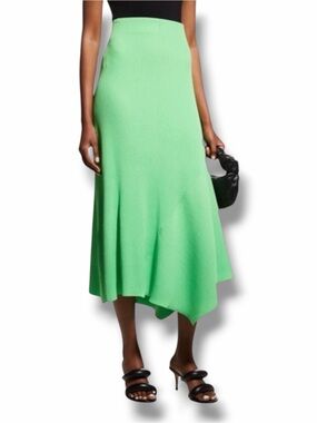 A.L.C. Jamie Ribbed Asymmetric Maxi Skirt Size M